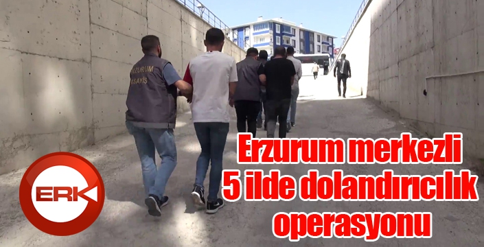 Erzurum merkezli 5 ilde dolandırıcılık operasyonu