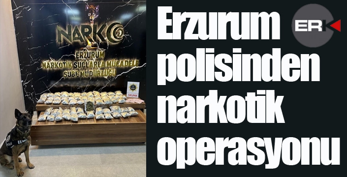 Erzurum polisinden narkotik operasyonu