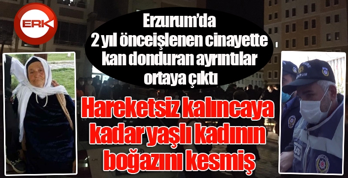 Hareketsiz kalıncaya kadar yaşlı kadının boğazını kesmiş