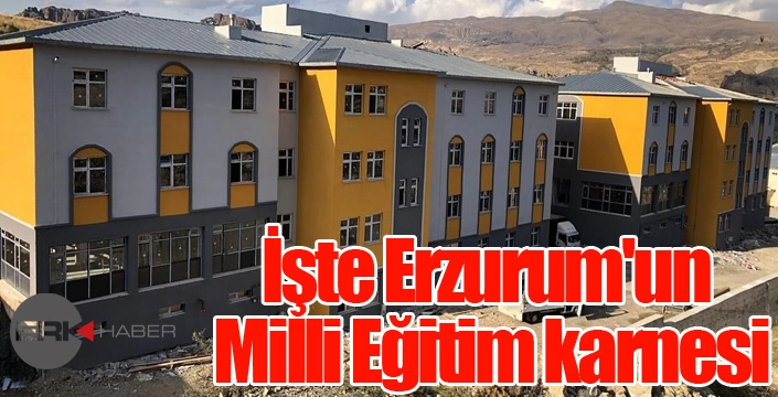 İşte Erzurum'un Milli Eğitim karnesi