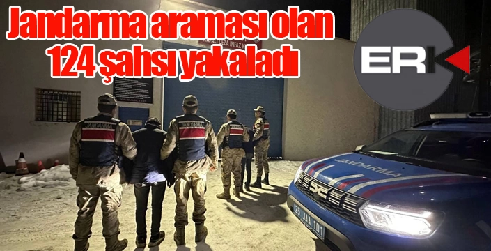 Jandarma araması olan 124 şahsı yakaladı