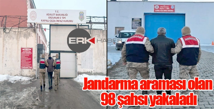 Jandarma araması olan 98 şahsı yakaladı