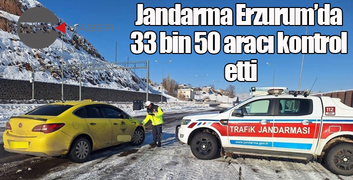 Jandarma Erzurum’da 33 bin 50 aracı kontrol etti