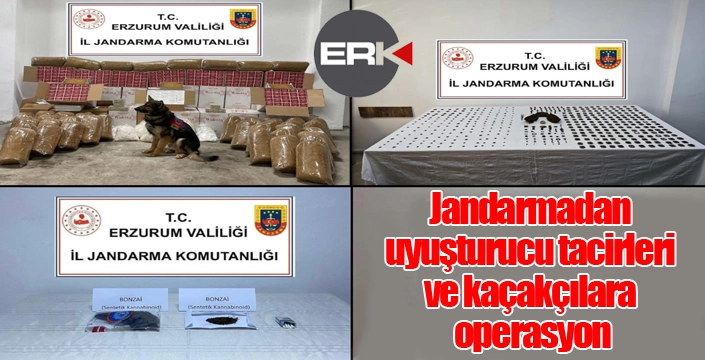 Jandarmadan uyuşturucu tacirleri ve kaçakçılara operasyon