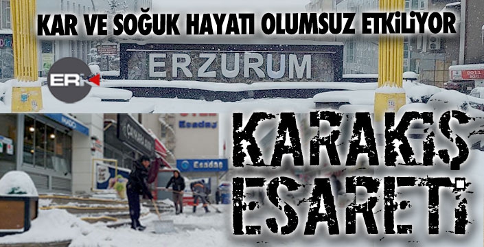 Kar Erzurum’u adeta esir aldı