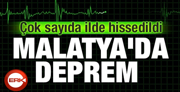 Malatya'da 5,2 büyüklüğünde deprem