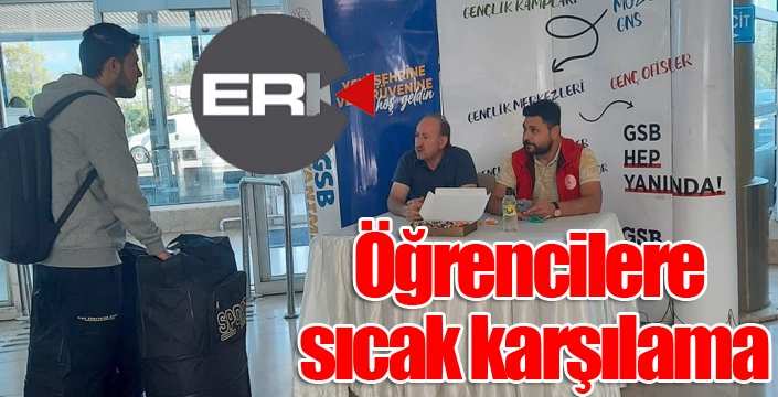 Öğrencilere sıcak karşılama