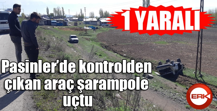 Pasinler'de trafik kazası: 1 yaralı