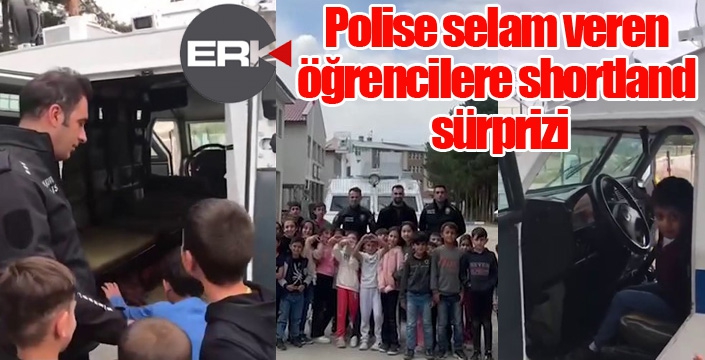 Polise selam veren öğrencilere shortland sürprizi