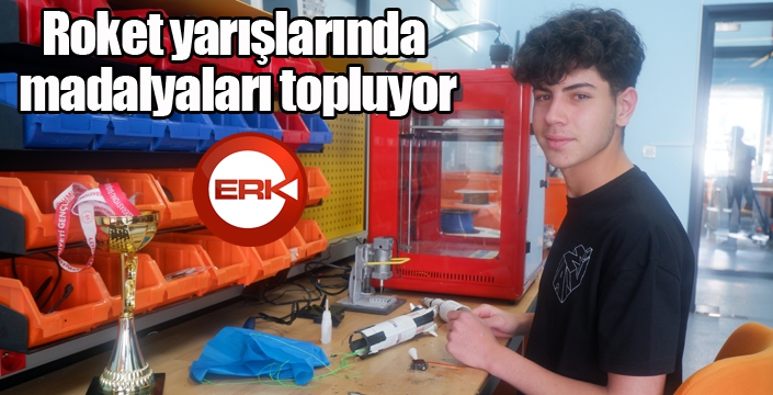 Roket yarışlarında madalyaları topluyor