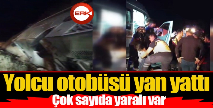 Sivas-Erzincan sınırında otobüs devrildi: 24 yaralı