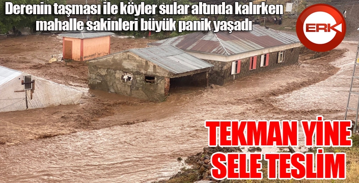 Tekman’da sağanak yağış sele neden oldu