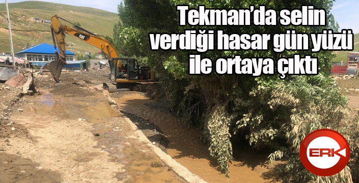 Tekman’da selin verdiği hasar gün yüzü ile ortaya çıktı