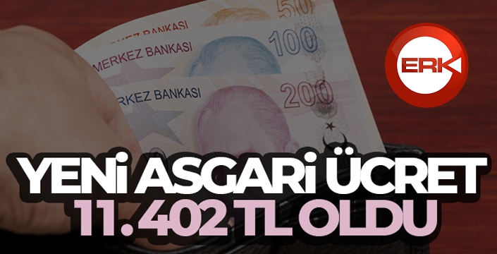 Yeni asgari ücret 11.402 TL oldu